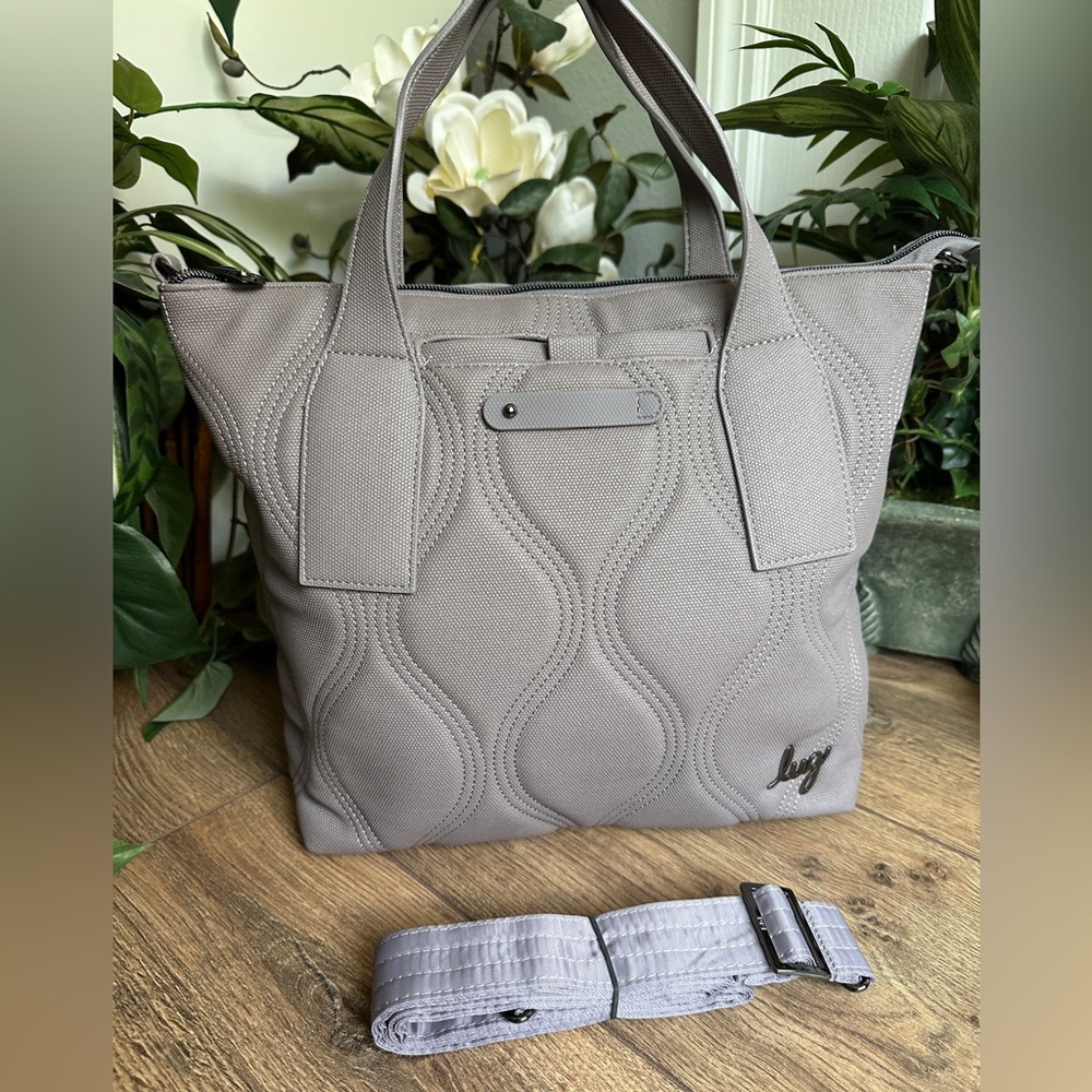 Lug Metallic Pearl VL Alto Matte Luxe RFID Crossbody Tote Bag - Earth Tone Bag